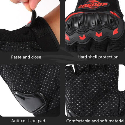 BSDDP A010B Summer Half Finger Cycling Gloves Anti-Slip Breathable Outdoor Sports Hand Equipment, Size: M(Green)-garmade.com