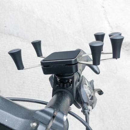 Metal Six Claw Cycling Mobile Phone Bracket Bicycle Motorcycle Electric Car Mobile Phone Bracket(Handle Installation)-garmade.com