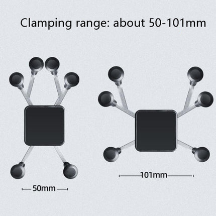 Metal Six Claw Cycling Mobile Phone Bracket Bicycle Motorcycle Electric Car Mobile Phone Bracket(Rearview Mirror Installation)-garmade.com
