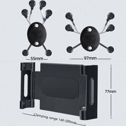 Car Headrest Bracket Motorcycle Rearview Mobile Phone Bracket Style: 6 Claw Small Back Clip (engineering plastic)-garmade.com