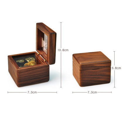 Frame Style Music Box Wooden Music Box Novelty Valentine Day Gift,Style: Maple Gold-Plated Movement-garmade.com