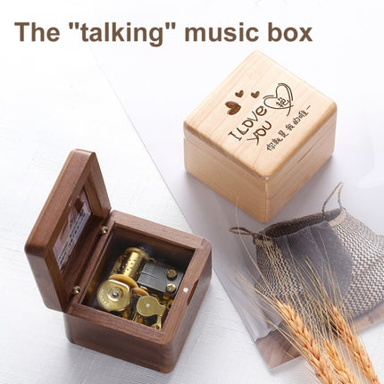 Frame Style Music Box Wooden Music Box Novelty Valentine Day Gift,Style: Rosewood Gold-Plated Movement-garmade.com