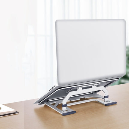 LH-T610 Aluminum Alloy Laptop Bracket Folding Lifting Desktop Cooling Bracket(Rose Gold)-garmade.com