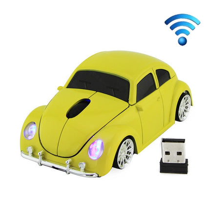 CM0010B 1200 DPI 3-keys Car Shape Wireless Mouse(Yellow)-garmade.com