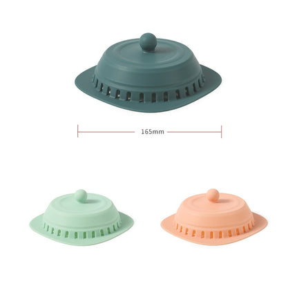 2 PCS Silicone Floor Drain Cover For Kitchen And Bathroom Sewer Press Deodorant Cover Filter(Light Green)-garmade.com
