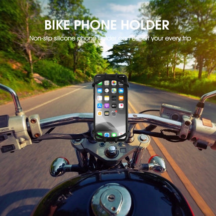 2 PCS Multifunctional Silicone Bicycle Mobile Phone Holder Motorcycle Riding Navigation Fixed Bracket(Gray)-garmade.com