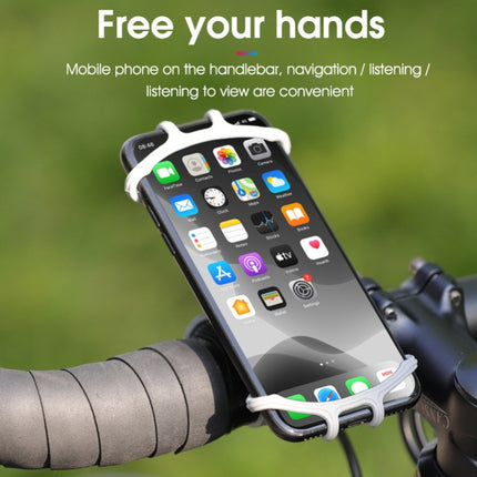 2 PCS Multifunctional Silicone Bicycle Mobile Phone Holder Motorcycle Riding Navigation Fixed Bracket(Gray)-garmade.com