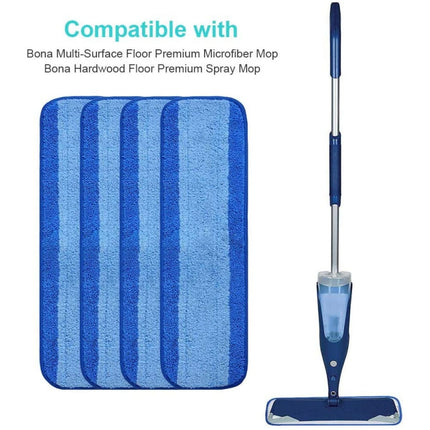 2 PCS Fiber Mop Cleaning Pad Wet And Dry Flat Mop Cloth Suitable For Bona Series-garmade.com