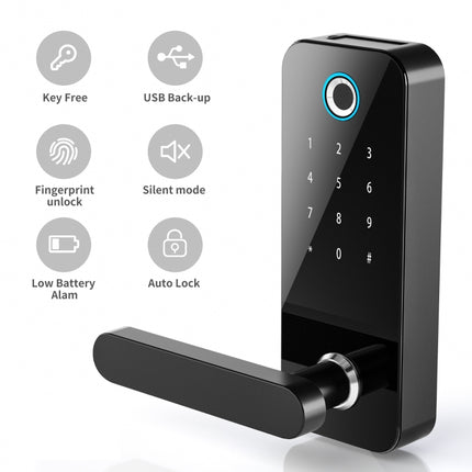 F11S Smart Fingerprint Password Lock Office Apartment Graffitu Bluetooth APP Lock-garmade.com