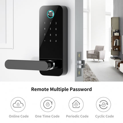 F11S Smart Fingerprint Password Lock Office Apartment Graffitu Bluetooth APP Lock-garmade.com