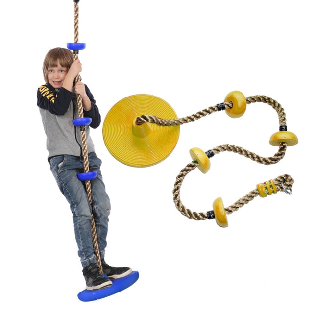 Children Swing Climbing Rope Big Small Disc Sling Rope Swing,Random Color Delivery-garmade.com