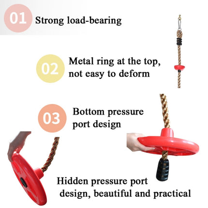 Children Swing Climbing Rope Big Small Disc Sling Rope Swing,Random Color Delivery-garmade.com