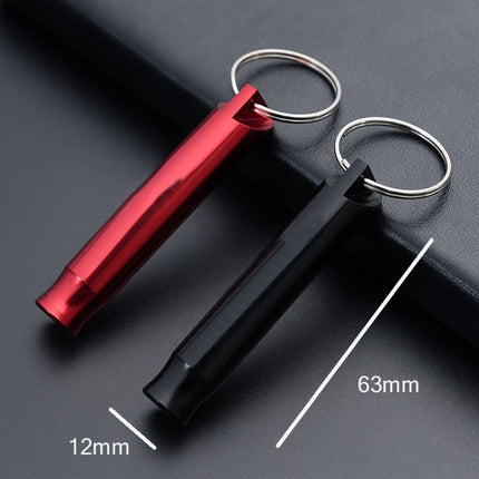 6 PCS Multifunctional Whistle Keychain Men Keyring Pendant(Black)-garmade.com