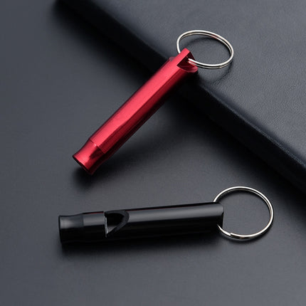 6 PCS Multifunctional Whistle Keychain Men Keyring Pendant(Red)-garmade.com