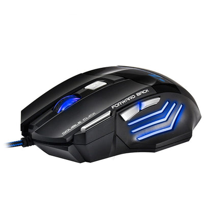 IMICE X7 2400 DPI 7-Key Wired Gaming Mouse with Colorful Breathing Light, Cable Length: 1.8m(Skin Black E-commerce Version)-garmade.com