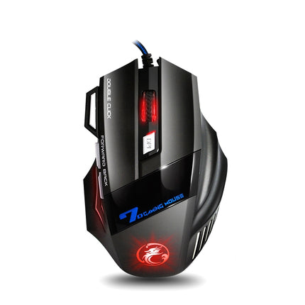 IMICE X7 2400 DPI 7-Key Wired Gaming Mouse with Colorful Breathing Light, Cable Length: 1.8m(Skin Black Color Box Version)-garmade.com