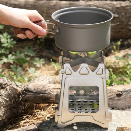 Stainless Steel Picnic Stove Wilderness Survival Foldable Stove-garmade.com
