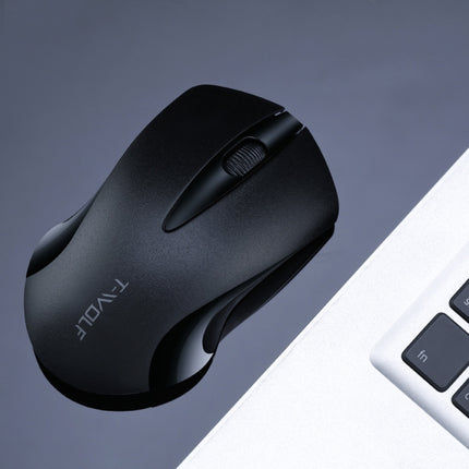 T-WOLF Q2 3-Buttons 1200 DPI 2.4GHz Wireless Mouse( Black)-garmade.com