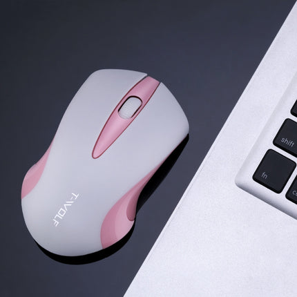 T-WOLF Q2 3-Buttons 1200 DPI 2.4GHz Wireless Mouse(White)-garmade.com