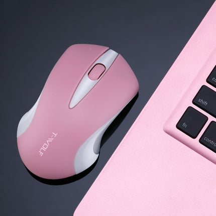 T-WOLF Q2 3-Buttons 1200 DPI 2.4GHz Wireless Mouse(Pink)-garmade.com