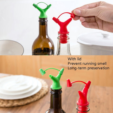 10 PCS Double-Headed Soy Sauce Bottle Mouth Bottle Stopper Wine Bottle Cover Color Random Delivery-garmade.com