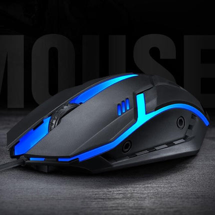 2 PCS T-WOLF V1 USB Interface 3-Buttons 1200 DPI Wired Mouse 7-Color Backlit Gaming Mouse, Cable Length: 1.35m-garmade.com