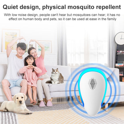 Dual-frequency Ultrasonic Mosquito Repellent Household Insect Repellent for Pregnant Women and Children, Product specifications: US Plug(White)-garmade.com