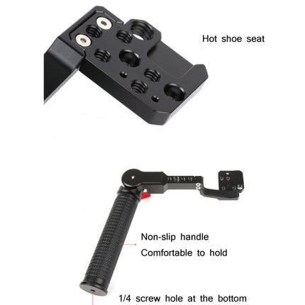 Sunnylife RO-Q9233 Carry Type Adjustable Angle SLR Stabilizer Handle For DJI RONIN RS-C2 / RONIN S / SC(Black)-garmade.com
