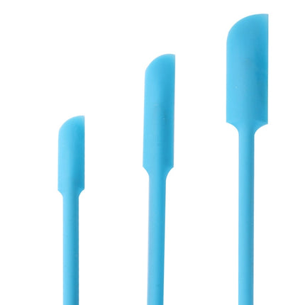 3 in 1 Silicone Beauty Spatula Sauce Applicator Cream Spatula Set(Blue)-garmade.com