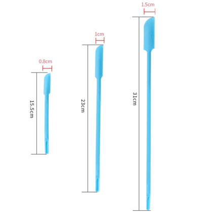 3 in 1 Silicone Beauty Spatula Sauce Applicator Cream Spatula Set(Blue)-garmade.com