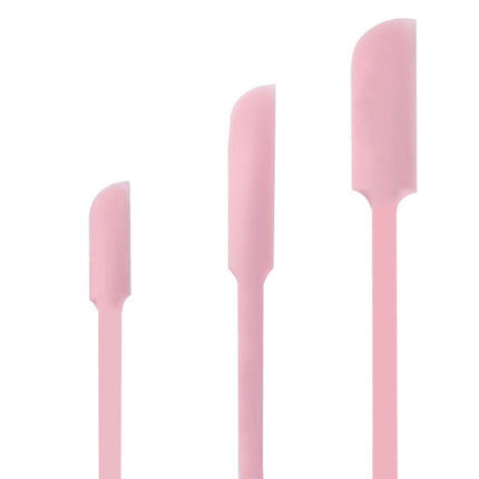 3 in 1 Silicone Beauty Spatula Sauce Applicator Cream Spatula Set(Pink)-garmade.com