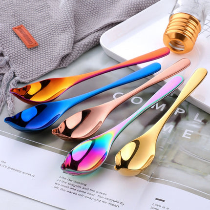 Household Kitchen Stainless Steel Seasoning Spoon 304 Thickened Tip Oil Spoon Mounting Spoon,Color: Silver-garmade.com