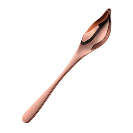 Household Kitchen Stainless Steel Seasoning Spoon 304 Thickened Tip Oil Spoon Mounting Spoon,Color: Rose Gold-garmade.com