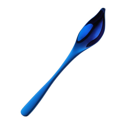 Household Kitchen Stainless Steel Seasoning Spoon 304 Thickened Tip Oil Spoon Mounting Spoon,Color: Blue-garmade.com