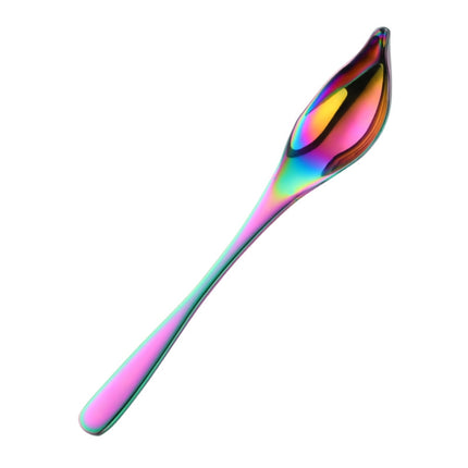 Household Kitchen Stainless Steel Seasoning Spoon 304 Thickened Tip Oil Spoon Mounting Spoon,Color: Colorful-garmade.com