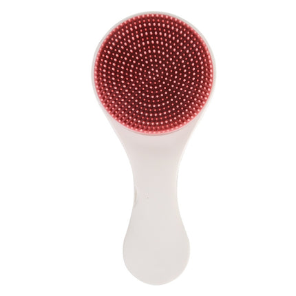 Baby Silicone Shower Massage Brush Multifunctional Shampoo Brush with Comb(Coral)-garmade.com