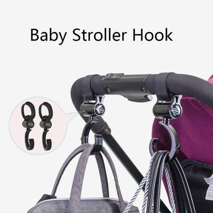 JOYREN 2 Sets Baby Stroller Non-Slip And Durable Hook(Black)-garmade.com