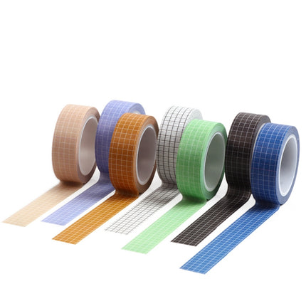 10 PCS Simple Manual Decorative Stickers Plaid Material Tape(FG-10)-garmade.com