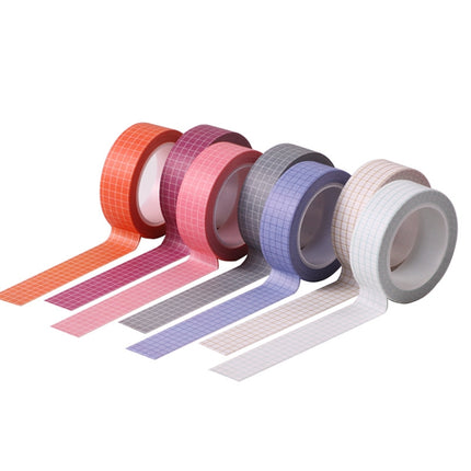 10 PCS Simple Manual Decorative Stickers Plaid Material Tape(FG-14)-garmade.com