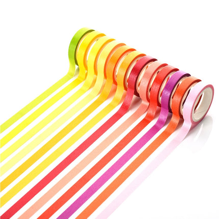 40 Colors / Set Pure Color Rainbow Tape Handmade DIY Handbook Materials-garmade.com