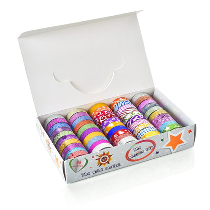 50 Rolls / Box Glitter Tape Hand Ledger Decoration Sticker-garmade.com