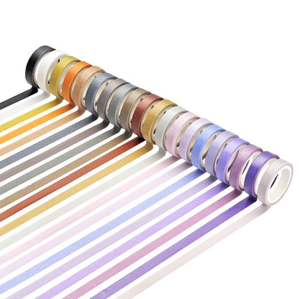 60 Colors / Box 8mmx4m Pure Color Rainbow Tape Hand Ledger Decoration Sticker-garmade.com