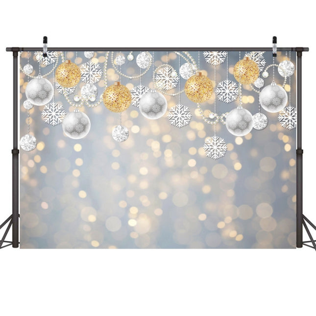 2.1m X 1.5m Christmas Ball Snowflake Party Decorative Photography Background-garmade.com