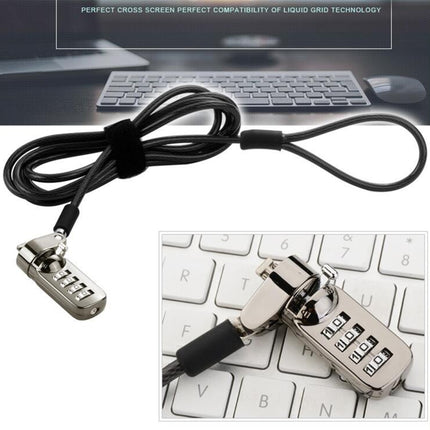 YF21067 Digital Device Anti-Theft Lock Laptop Lock(Black)-garmade.com