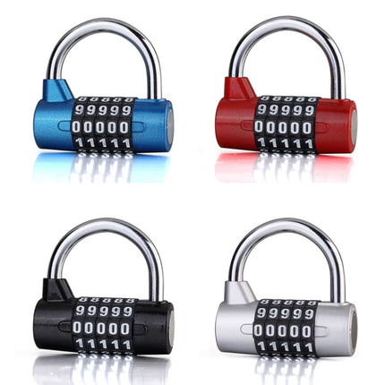 Large 5 Digit Combination Gym Cabinets Password Lock Tool Box Door Padlock(Red)-garmade.com