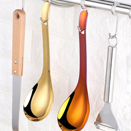 304 Stainless Steel Rice Spoon Household Thickened Large Soup Spoon,Random Color Delivery-garmade.com