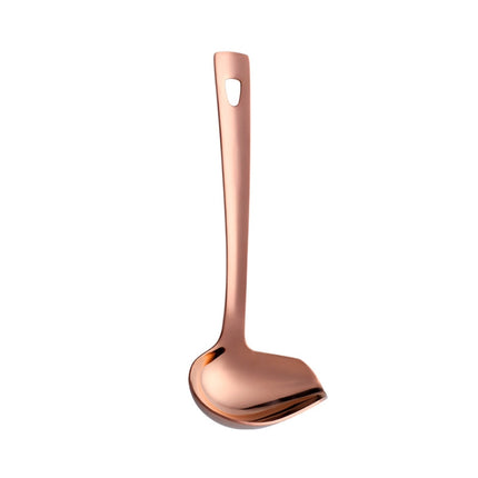 304 Stainless Steel Oil Spoon Thickened Soup Spoon Pouring Sauce Spoon, Specification: Rose Gold-garmade.com