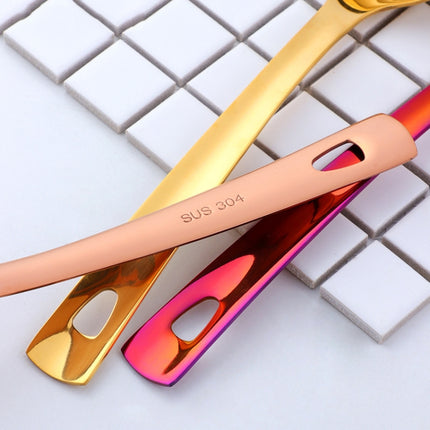 304 Stainless Steel Oil Spoon Thickened Soup Spoon Pouring Sauce Spoon, Specification: Rose Gold-garmade.com