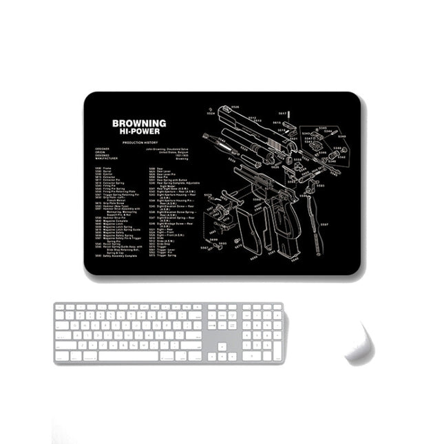 2 PCS Heat Transfer Non-Slip Single-Sided Office Gaming Mouse Pad 3mm(SPS-BrowningHi-Power)-garmade.com