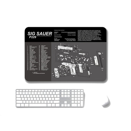 2 PCS Heat Transfer Non-Slip Single-Sided Office Gaming Mouse Pad 3mm(SPS-SigP229)-garmade.com